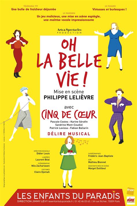 Oh La Belle Vie Cinq De Coeur OH LA BELLE VIE ! - Cinq de coeur | Les Théâtres - Saison 2021-2022